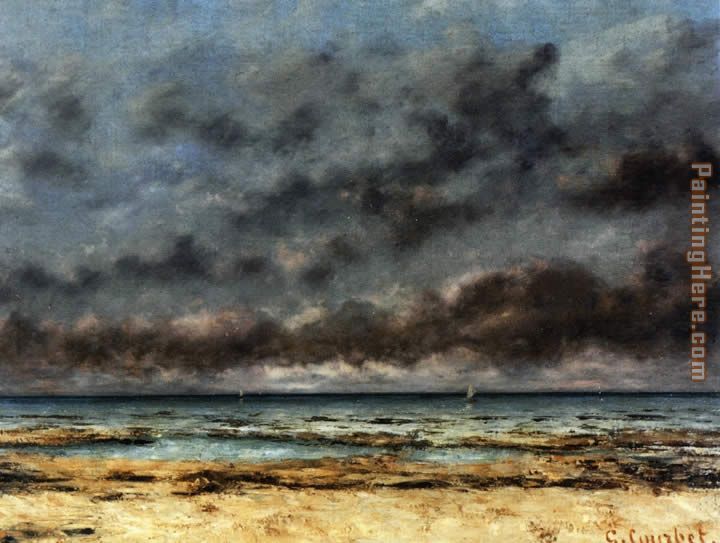 Calm Seas painting - Gustave Courbet Calm Seas art painting